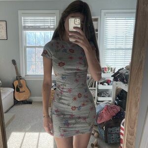 French Connection cotton Floral Print Gray mini Dress 2